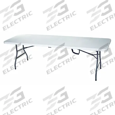 APPROVED VENDOR Folding Table: Rectangle Table Shape, White Tabletop, 29 in Dp, 96 in Wd - Bi-Fold Folding Tables