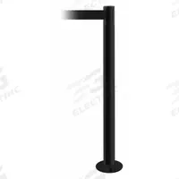 TENSABARRIER Barrier Post with Belt: Black, No Pattern, No Legend, 7 1/2 ft Belt Lg, Black (MPN 889F-33-33-STD-NO-B9X-C). Key specifications — Base Material: Steel; Belt Color: Black; Brand: TENSABARRIER; Post Material: Metal Alloy; Post Color: Black; Message: No Legend.