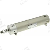 SMC Round Body Cylinder: 3/4 in Bore, 1 in Stroke, Repairable, Aluminum, Basic Mounting, Air Cushion (MPN NCDGBA20-0100). Key specifications — attr1122958: Rotating Rod; attr942235: Carbon Steel; attr942202: SMC; attr942209: Aluminum; attr942227: Basic; attr942243: NCG.