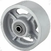 APPROVED VENDOR Caster Wheel: 6 in Wheel Dia., 2 in Wheel Wd, Iron, 1,400 lb Load Rating, Roller (MPN 26Y440). Key specifications — Includes Spanner Bushing: Included; Wheel/Tread Material: Iron; Wheel/Tread Color: Silver; Brand: APPROVED VENDOR.