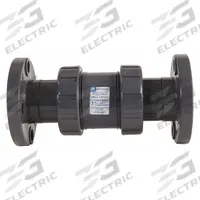 HAYWARD Check Valve: Ball, Inline Valve Body, PVC, 3 in Pipe Size, Flange x Flange, For Water Media (MPN TC1300FE). Key specifications — Ball Material: PVC; Brand: HAYWARD.