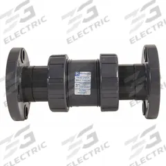 HAYWARD Check Valve: Ball, Inline Valve Body, PVC, 3 in Pipe Size, Flange x Flange, For Water Media (MPN TC1300FE). Key specifications — Ball Material: PVC; Brand: HAYWARD.