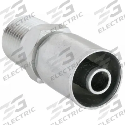 WEATHERHEAD Hydraulic Hose Fitting: Steel x Steel, Straight, -4 For Hose Dash Size - Weatherhead Crimp Hydraulic Hose Fittings with NPTF Connection