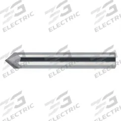 CLEVELAND Chamfer Mill: Carbide, 2 Flute, 120°, 1/2" Mill Dia, 3" OAL (MPN C61125)
