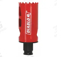 DIABLO Hole Saw: 1 5/16 in Saw Dia., 4 Teeth per Inch, 2 3/8 in Max. Cutting Dp, Bi-Metal (MPN DHS1312). Key specifications — attr1098070: 4; attr1098087: DIABLO; attr1098073: Snap-Lock Plus™.