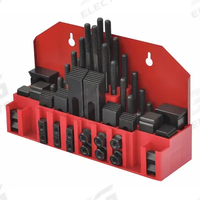WESTWARD Machine Clamping Kit: For 9/16 in T-Slot, 3/8"-16 Stud - Wall-Mount Machine Clamping Kits