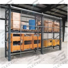 WIRECRAFTERS Enclosure Kit: 5 Bays, 96 in x 48 in x 96 in, 10 ga, Steel, Powder Coated, Gray (MPN RE8848SD5). Key specifications — Brand: WIRECRAFTERS; Material: Steel; Includes: Overhead Track; Includes Hardware: Yes; Finish: Powder Coated; Color: Gray.