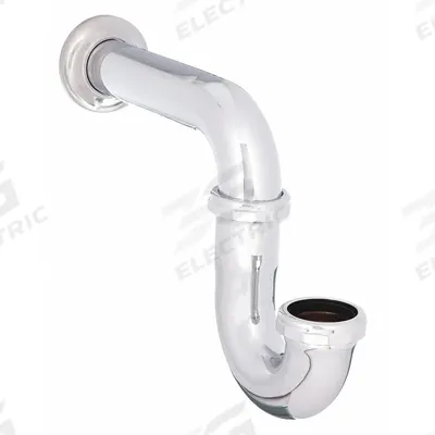 APPROVED VENDOR Trap: Brass, Chrome-Plated, Silver, 1 1/2 in_1 1/4 in Nominal Pipe Size - P-Traps