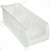 AKRO-MILS Super Size Bin: 29 7/8 in Overall Lg, 11 in x 10 in, Clear, Stacking Capable (MPN 30292SCLAR). Key specifications — Mobility: Stationary; Material: Plastic; Brand: AKRO-MILS; Stackable: Stacking Capable.