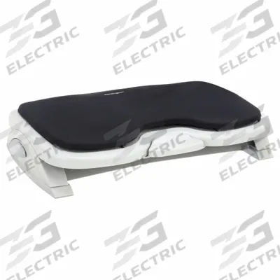 KENSINGTON Foot Rest: Memory Foam, Black/Gray, 21 1/2 in Overall Lg, 14 in Overall Wd - Footrests