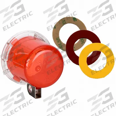 BRADY Push Button Lockout: For 1.18 in Max Button Dia, Red - Removable-Cover Push-Button Lockouts