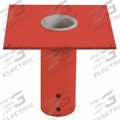 DAYTON Mounting Base: Socket, 2,000 lb Max Load Capacity, Welded Steel, For 4.5 in Mast Dia (MPN 33N390). Key specifications — Brand: DAYTON; Material: Welded Steel.