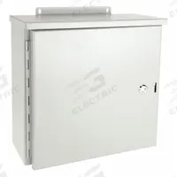 WIEGMANN Enclosure: Steel, 16 in x 16 in x 6 in, 3R, Solid Cover, Hinged, Painted (MPN RHC161606). Key specifications — Brand: WIEGMANN; Closure Method: 1/4-Turn Latch; Knockouts: Not Included.