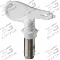 TITAN Airless Spray Gun Tip: Tips for Airless Spray Guns, Line Striping Tip, 0.017 in Tip Size (MPN 697-417). Key specifications — Product Type: Line Striping Tip; Compatible with Manufacturer Model Number: 2407313; Brand: TITAN; Color: White; Compatible with Series: GM 3600 Pro; Product Grouping: Tips for Airless Spray Guns.