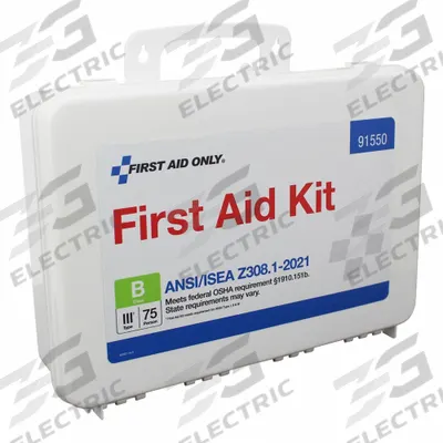 FIRST AID ONLY First Aid Kit: 221 Components, ANSI/ISEA Z308.1-2021, Type III - Vehicle ANSI First Aid Kits