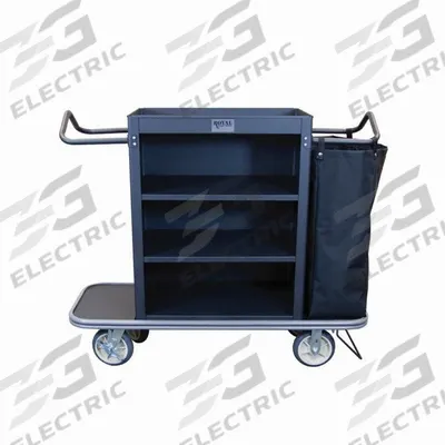 ROYAL BASKET TRUCKS Housekeeping Cart: Black, 47 in Overall Ht, 19 in Overall Wd - Manual Housekeeping Carts