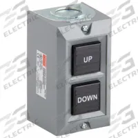 DAYTON Control Station: (2) Push Buttons, 0 Pilot Lights, 2NO, Up/Down, (2) Momentary (MPN 20C795). Key specifications — attr1022946: Up/Down; attr1022956: (2) Black; attr211290: DAYTON; attr1042017: Indoor Use Only; attr1089900: (2) Push Buttons.
