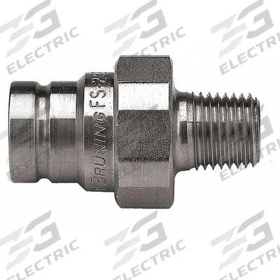 PARKER Hydraulic Quick Connect Hose Coupling: 1/4 in Coupling Size, 316 Stainless Steel - Parker FET Series Hydraulic Quick-Connect Coupling Plugs