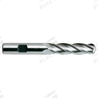 YG-1 Ball End Mill: Cobalt, TiN Coated, 4 Flute, 5/8" Mill Dia, 2-1/2" LOC - General Purpose Cobalt Ball End Mills