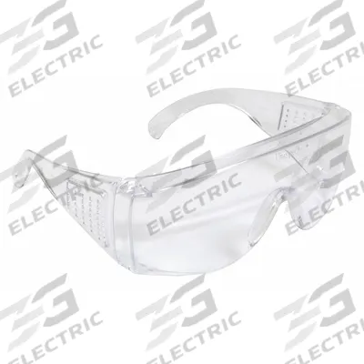 KLEENGUARD Safety Glasses: Clear Lens, Frameless, Scratch-Resistant, Vented - Basic-Fit Visitor Safety Glasses