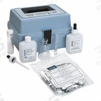HACH Hydrogen Peroxide Test Kit: Hydrogen Peroxide, 0.2 to 2 mg/L/1 to 10 mg/L, 0.2 mg/L/1 mg/L (MPN 2291700). Key specifications — Includes: Sample Cell; Range: 1 to 10 mg/L; Sensitivity: 0.2 mg/L; Test Parameters: Hydrogen Peroxide.