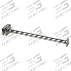 ECONOCO Straight Arm: Single, 1/4 in x 12 in x 1 1/2 in, Chrome, 14 ga Gauge, Silver (MPN RH/LR). Key specifications — Product Type: Round Tubing Hanger; Color: Silver; For Display Type: 1/2 in x 1-1/2 in Rectangular Tubing; Material: Steel; Duty Rating: Heavy Duty; Brand: ECONOCO; Finish: Chrome; Mounting Type: Hanging.