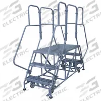 COTTERMAN Mobile Work Platform: 3.3 ft Platform Ht - Max, 36 in x 72 in, Steel, 800 lb Load Capacity (MPN 4DWP3672RA3B4CC1P6). Key specifications — Folding: Not Foldable; Mobility: Rolling; Components Included: Rubber Foot Pads; Use Location: Indoor; Brand: COTTERMAN; Color: Gray; Height Adjustability: Fixed Height; Includes Handrails: Handrails Included.