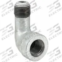 APPROVED VENDOR Metal Pipe Elbow: 90° Elbow, 1/2 in x 1/2 in, Malleable Iron (MPN 1LBK9)