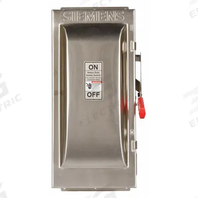 Siemens Safety Switch: Fusible, 100 A, Three Phase, 600V AC, 304 Stainless Steel - Fusible Safety Switches