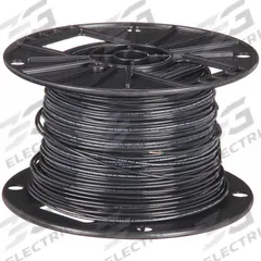 Building Wire: Copper, 18 AWG, 1 Conductors, Solid, Black, 500 ft Lg, TFN (MPN 26977906). Key specifications — Voltage: 600 V; Brand: SOUTHWIRE.