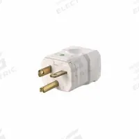 LEVITON Straight Blade Plug: Hospital Grade, 5-20P, 125V AC, 20 A, 2 Pole, 3 Blade, White (MPN 8356-V)