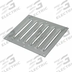 HOFFMAN Louvered Vent Kit: Louver Plate Kit, Mild Steel, 8.19 in Overall Ht, 9.5 in Overall Wd, Gray (MPN AVK86). Key specifications — Brand: HOFFMAN; Manufacturer Part Number: AVK86.