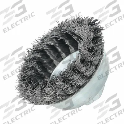 APPROVED VENDOR Cup Brush: Twisted Steel, 3 1/2 in Dia, 0.014 in Fill Dia - Heavy-Cleaning Brushes for Contoured Carbon Steel Surfaces