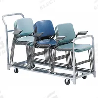 RAYMOND PRODUCTS Chair Cart: 300 lb, 67 in L x 22 in W x 43 1/2 in H, For 32 Chairs, Powder Coated (MPN 630). Key specifications — Frame Color: Gray; Brand: RAYMOND PRODUCTS; Caster/Wheel Configuration: (2) Rigid.