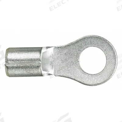 PANDUIT Ring Terminal: Bare, #8 Stud Size, 14 AWG to 10 AWG Wire Sizes - Non-Insulated Ring Terminals