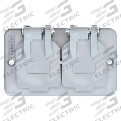 HUBBELL WIRING DEVICE-KELLEMS Weatherproof Cover: Portable Outlet Box Cover, Duplex Receptacles - Portable Power Outlet Box Covers
