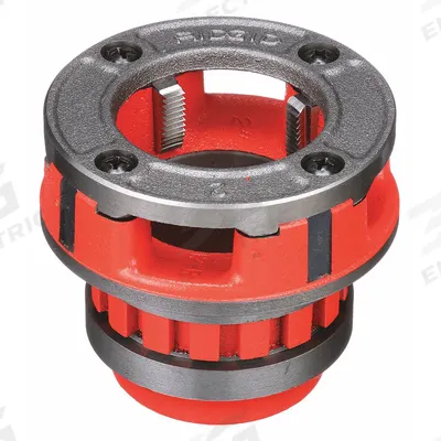 RIDGID Manual Threader Die Head: 12R, For 2 in Pipe, NPT, Alloy Steel - Die Heads for Handheld Pipe Threaders