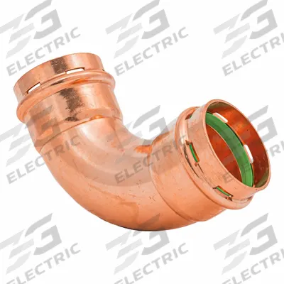 QUICKFITTING SUREPRESS Press Copper 90-Degree Elbow: 2 in CTS x 2 in CTS size - Plumbing Copper & Bronze Press Tube Fittings with Seal Window