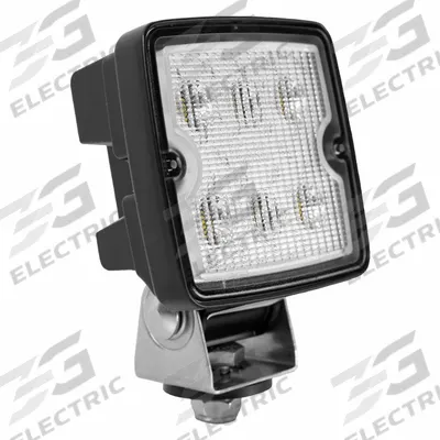 GROTE Quad 1000 R23 DT: Square, Flood, LED, Deutsch, Black, 3 15/16 in Overall Wd - Vehicle Floodlights