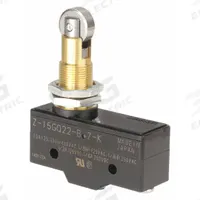 OMRON Snap Action Switch: Roller Plunger Actuator, 1NO/1NC, Screw (MPN Z-15GQ22-B7-K). Key specifications — AC Contact Rating: 15 A @ 250 V; Electrical Connection: Screw; Series: Z; Brand: OMRON.
