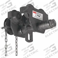 DAYTON Geared Trolley: Geared, 2,000 lb Max Hoist Load Capacity (MPN OZ1GBT). Key specifications — For Beam Shape: Tapered; Trolley Frame Material: Steel.