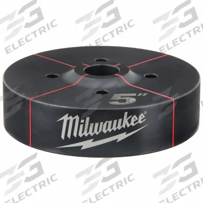 MILWAUKEE Knockout Die: 12 ga Sheet Metal Capacity (Steel), 5 in Nominal Size, Round - Milwaukee Knockout Punches & Dies