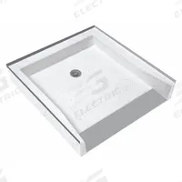 FIAT PRODUCTS Shower Floor: Square, Barrier Free Threshold, Terrazzo, 39 in Overall Lg (MPN WTR4995081). Key specifications — Material: Terrazzo; Drain Location: Center; Brand: FIAT PRODUCTS.