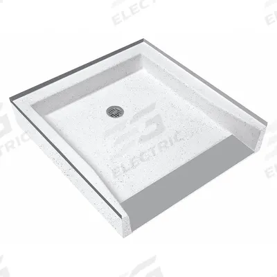 FIAT PRODUCTS Shower Floor: Square, Barrier Free Threshold, Terrazzo - Shower Bases