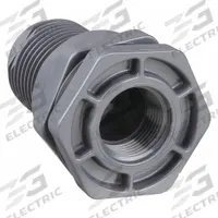 HAYWARD Bulkhead Tank Fitting: PVC Body, 2 in Female NPT Threaded Inside, FKM Gasket (MPN BFA1020TFS). Key specifications — Fitting Material: PVC; Brand: HAYWARD.