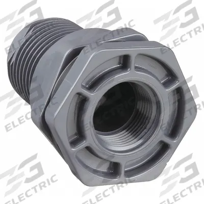 HAYWARD Bulkhead Tank Fitting: PVC Body, 2 in Female NPT Threaded Inside - PVC Through-Wall Fittings