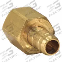 PARKER Barbed Fitting Adapter: 11/64 in ID x 11/64 in ID Size, Barbed x FNPT, Brass, Rigid (MPN 26-4-2). Key specifications — Brand: PARKER.