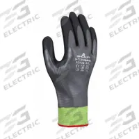 SHOWA Knit Gloves: L ( 8 ), ANSI Cut Level A6, 3/4, Double Dipped, Nitrile, Nitrile, Smooth, 1 PR (MPN XC822L-08). Key specifications — Brand: SHOWA; Glove Hand Style: Left and Right; Touchscreen Compatible: Yes; Includes Reinforced Thumb Crotch: No; Knit Material Color: Green; Size: L ( 8 ).