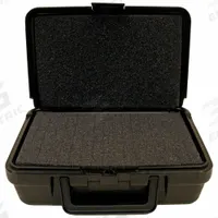 PLATT Protective Case: 5 1/2 in x 8 1/2 in x 3 1/4 in Inside, Pick and Pluck/Solid, Black, 1 lb Wt (MPN 205). Key specifications — Closure Type: Latch; Brand: PLATT; Carry-On Size: Yes.