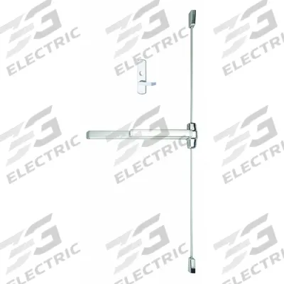 VON DUPRIN Surface Vertical Rod: 3 ft Max Door Wd - Surface Vertical Rod Push Bars